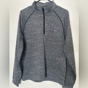 Greg Norman Men's Micro Fleece Lined Quarter-Zip Pullover Charcoal Medium